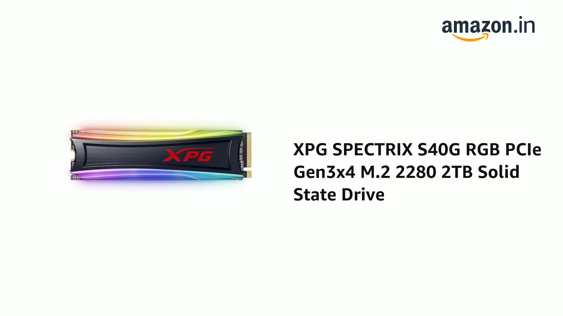 Amazon.in: Buy XPG SPECTRIX S40G RGB PCIe Gen3x4 M.2 2280 2TB